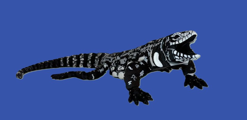 Articulated Lifelike Tegu | www.cheekybee3d.com